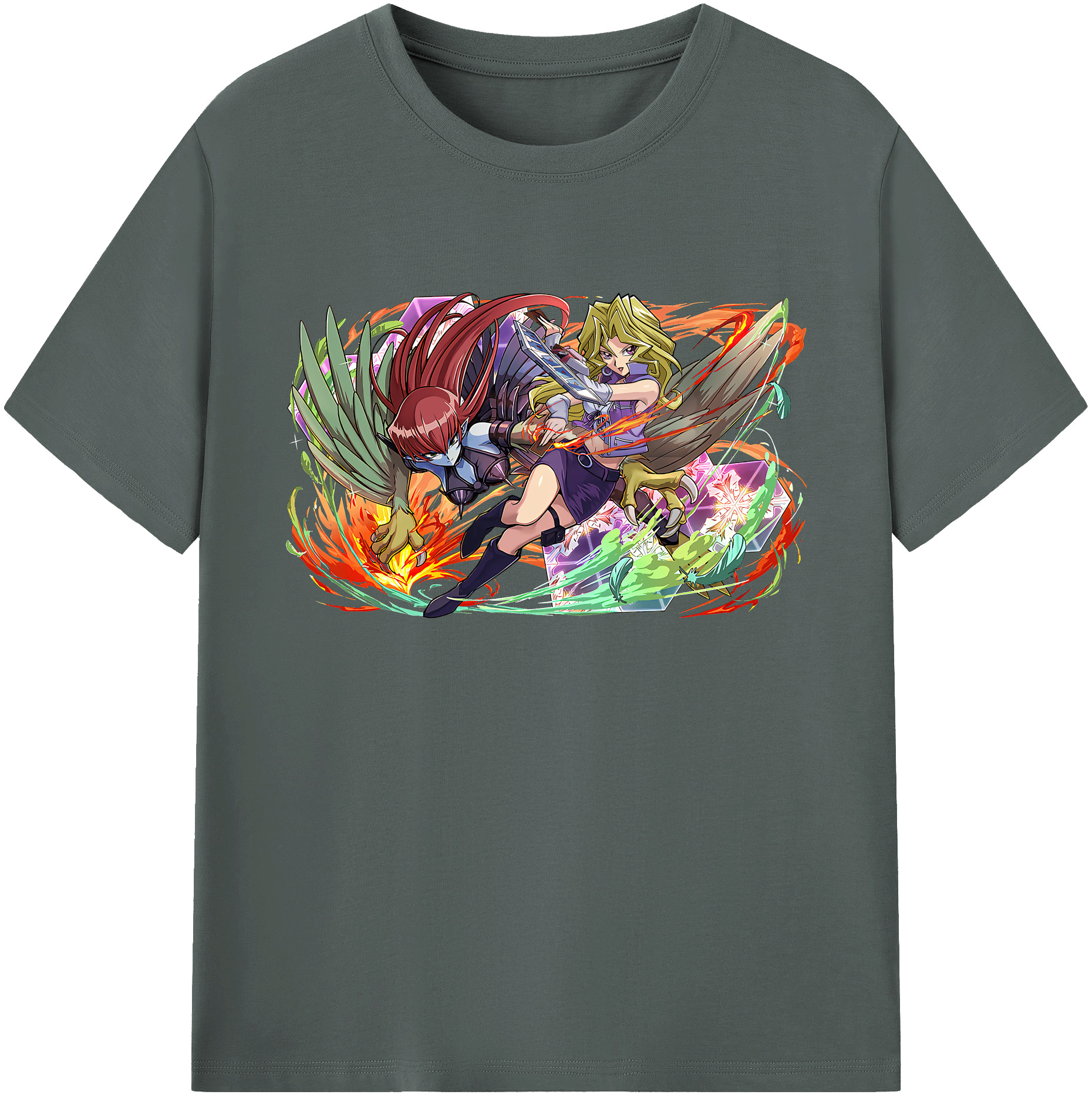 （画像用） 遊☆戯☆王 Yu-Gi-Oh! 綿100％ メンズ半袖Tシャツ｜肌触りやわらか＆通気性